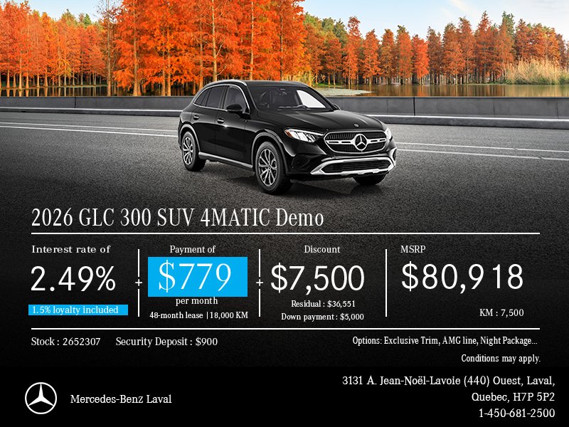 2026 GLC 300 SUV 4MATIC Demo