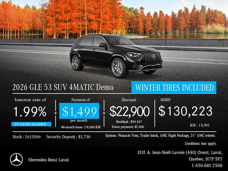 2026 GLE 53 SUV 4MATIC Demo
