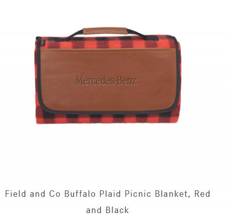 Field and Co Buffalo Plaid Picnic Blanker, Red and Black