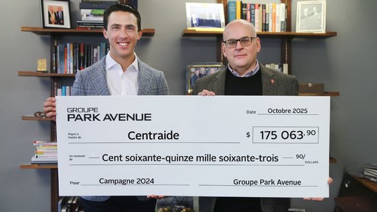 Le Groupe Park Avenue récolte plus de 175 000 $ pour Centraide du Grand Montréal