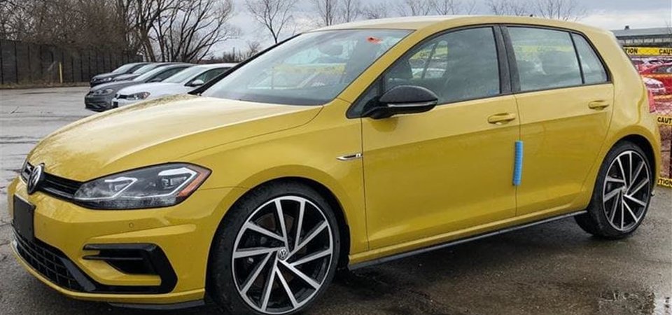 New 2018 Volkswagen Golf R 5 Dr 2 0t 4motion At Dsg Curry Yellow
