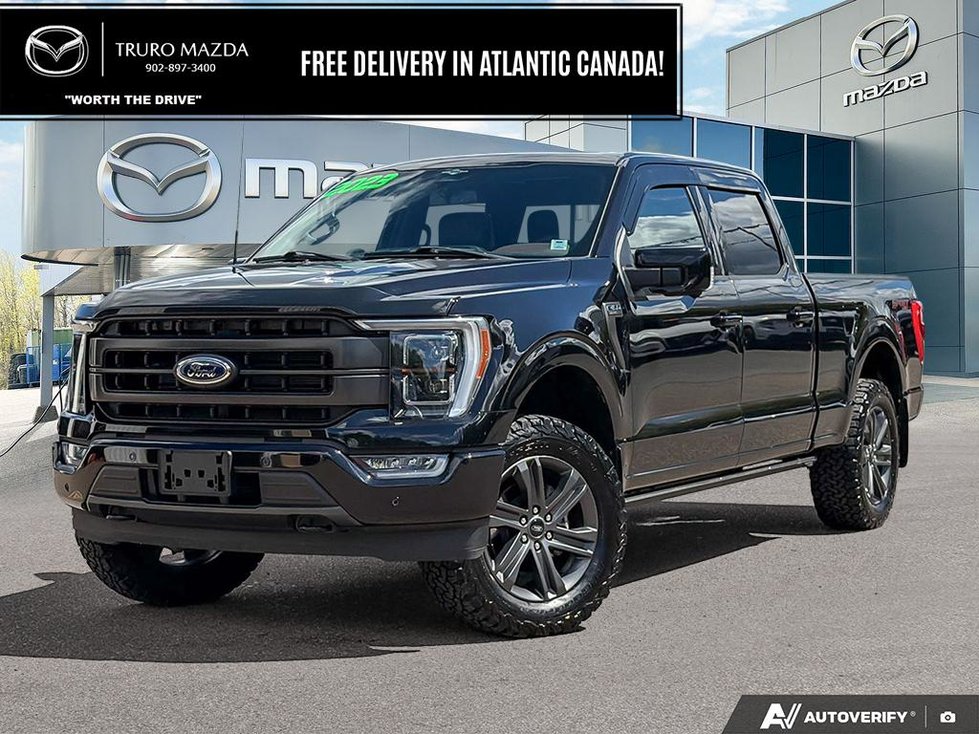 2023 Ford F150 SUPERCREW LARIAT $197/WK+TX! ONE OWNER! ULTRA LOW KMS! PANO ROOF!