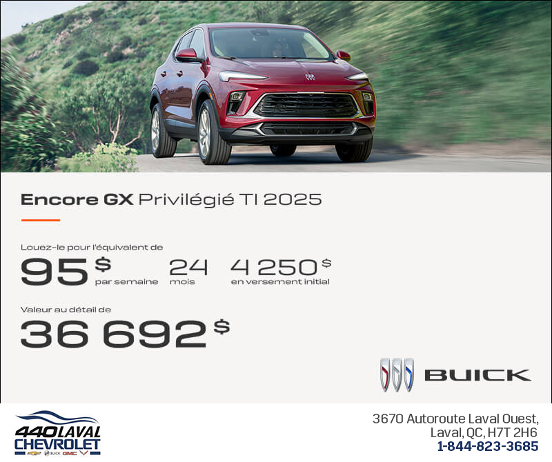 Procurez-vous le Buick Encore GX 2025