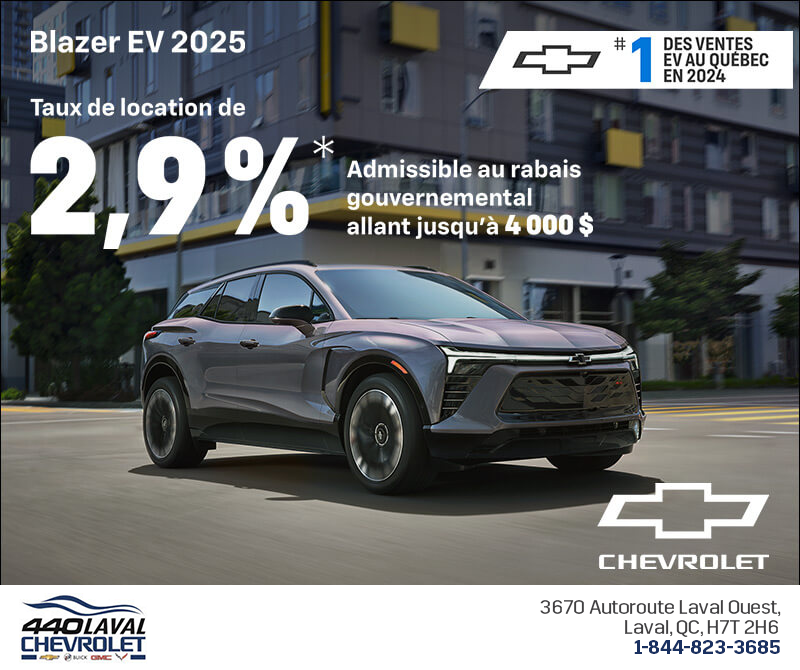 Procurez-vous le Chevrolet Blazer EV 2025