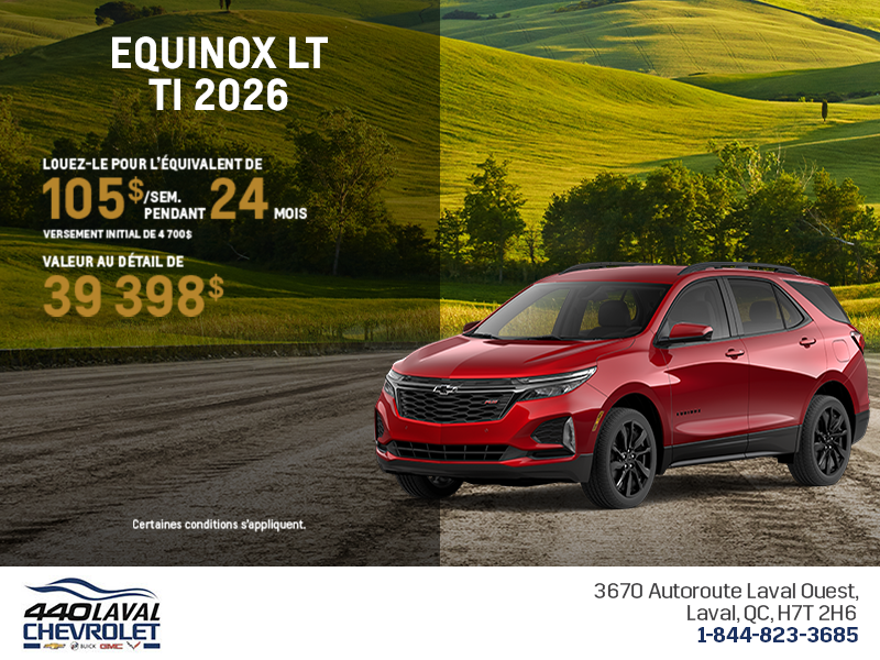 Procurez-vous le Chevrolet Equinox LT TI 2026