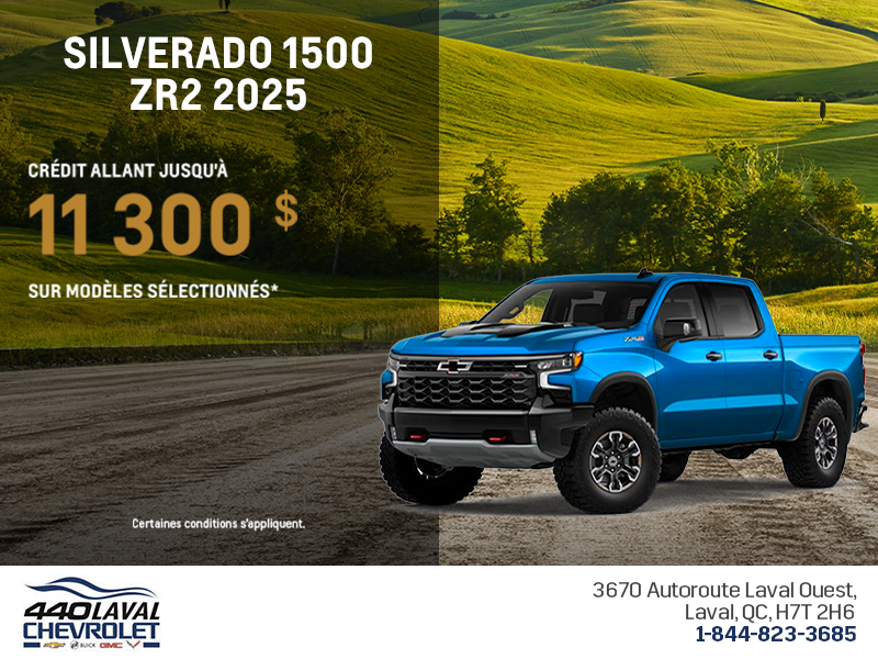Procurez-vous le Chevrolet Silverado 1500 ZR2 2025