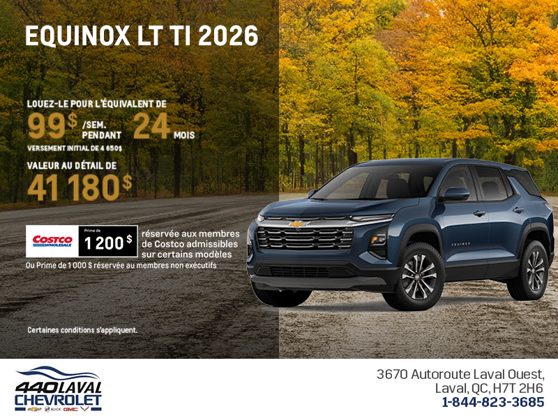 Procurez-vous le Chevrolet Equinox LT TI 2026