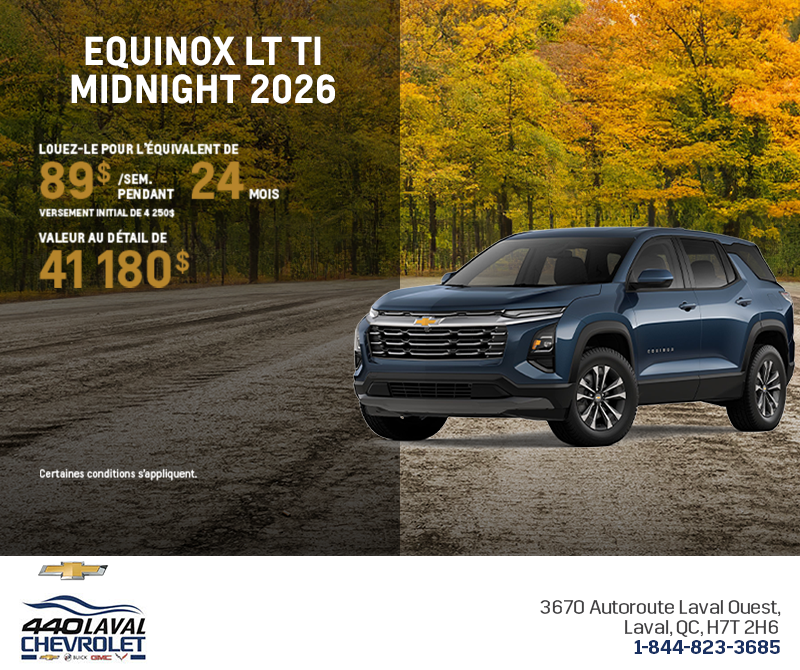 Procurez-vous le Chevrolet Equinox LT TI 2026