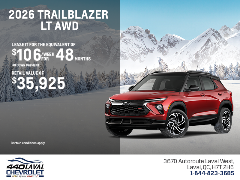 Get the 2026 Chevrolet Trailblazer LT AWD