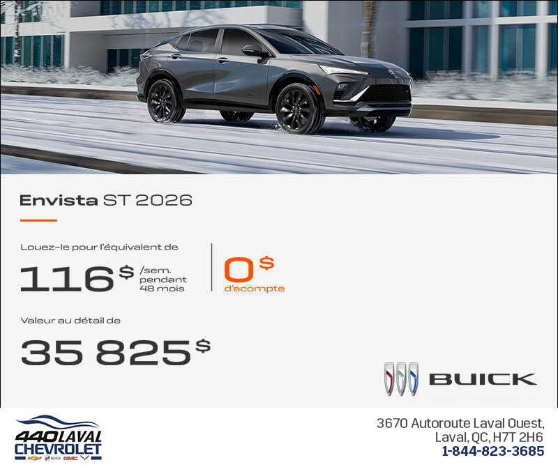 Procurez-vous la Buick Envista 2026
