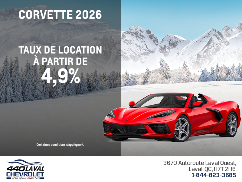 Procurez-vous le Chevrolet Corvette 2026
