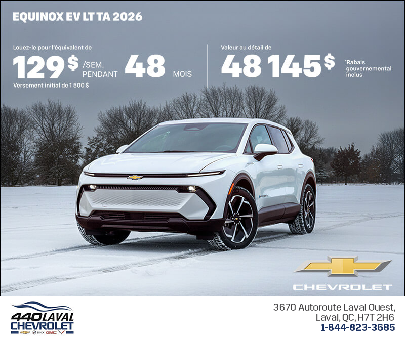 Procurez-vous le Chevrolet Equinox EV 2026