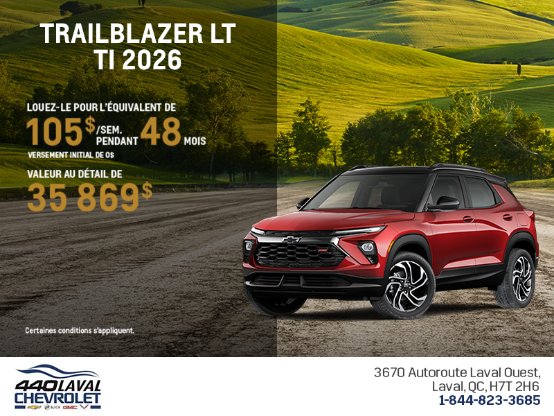 Le Chevrolet Trailblazer LT TI 2026