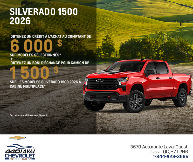 Procurez-vous le Chevrolet Silverado 1500 2026