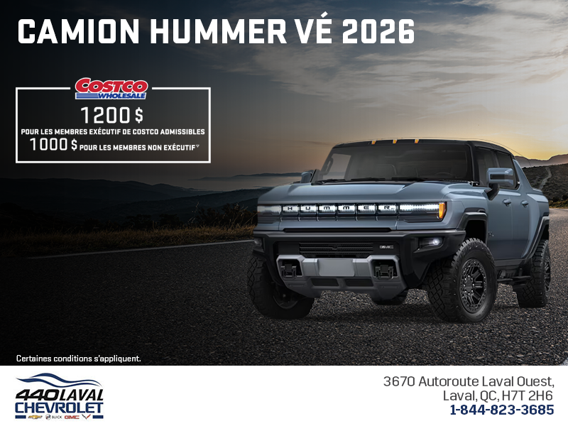Le GMC Camion Hummer VÉ 2026