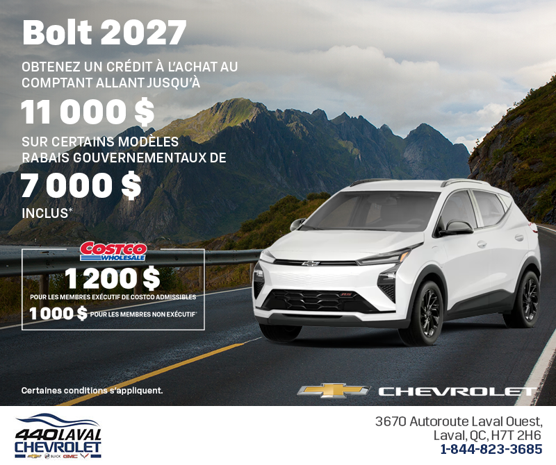 Procurez-vous le Chevrolet Bolt 2027