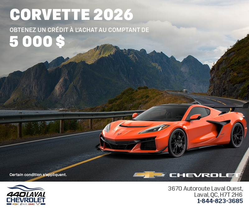 Procurez-vous le Chevrolet Corvette 2026