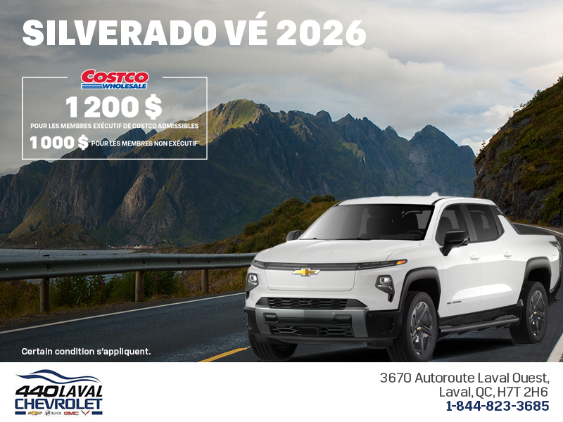 Procurez-vous le Chevrolet Silverado VÉ 2026