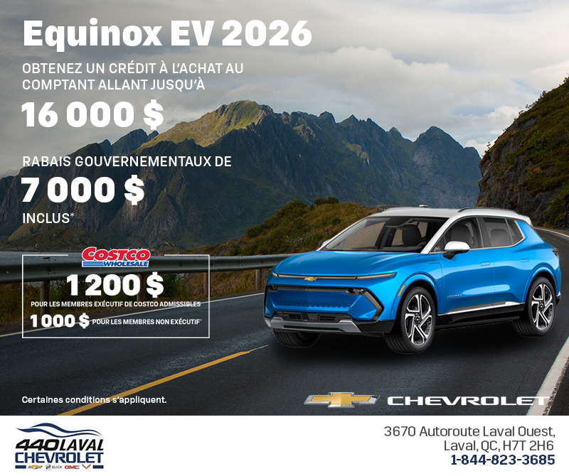 Procurez-vous le Chevrolet Equinox VÉ 2026