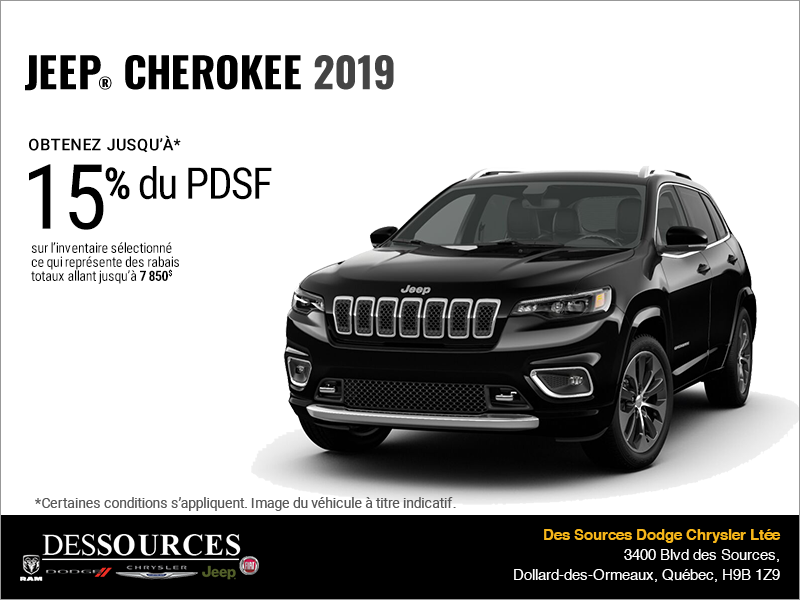 Conduisez un Jeep Cherokee 2019!