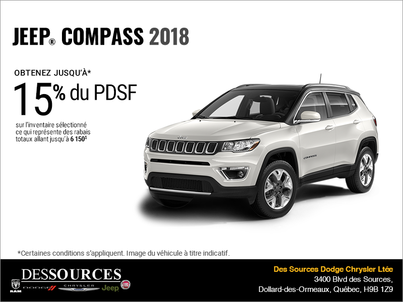 Conduisez un Jeep Compass 2018!