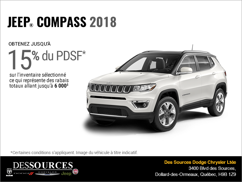 Conduisez un Jeep Compass 2018!