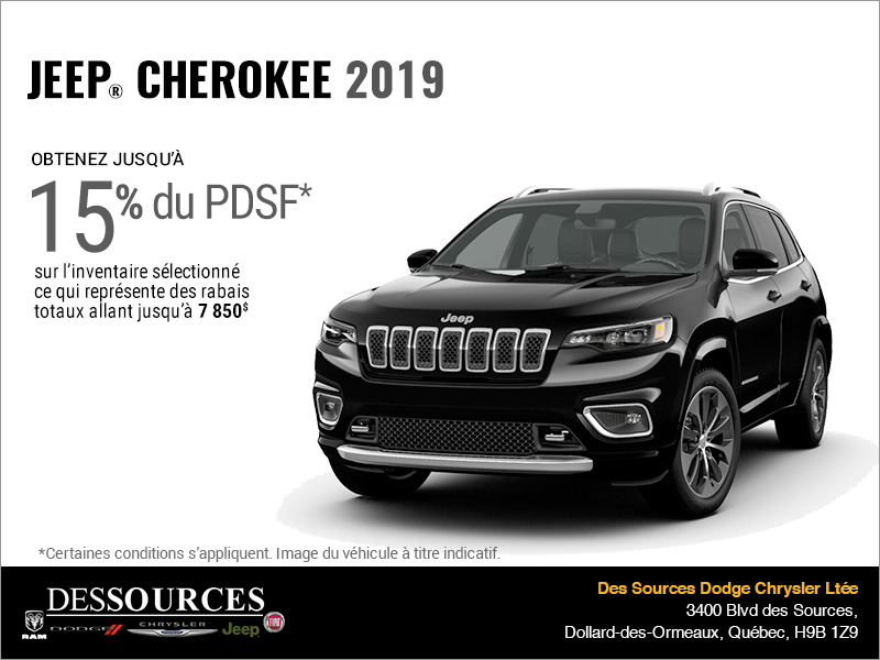 Conduisez un Jeep Cherokee 2019!
