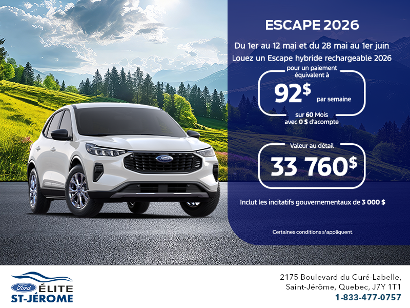 Ford Escape Hybride 2026