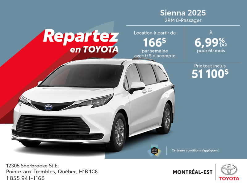 Toyota Sienna Hybrid 2025