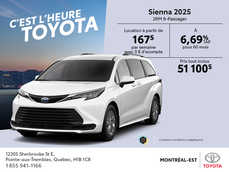 Toyota Sienna Hybrid 2025