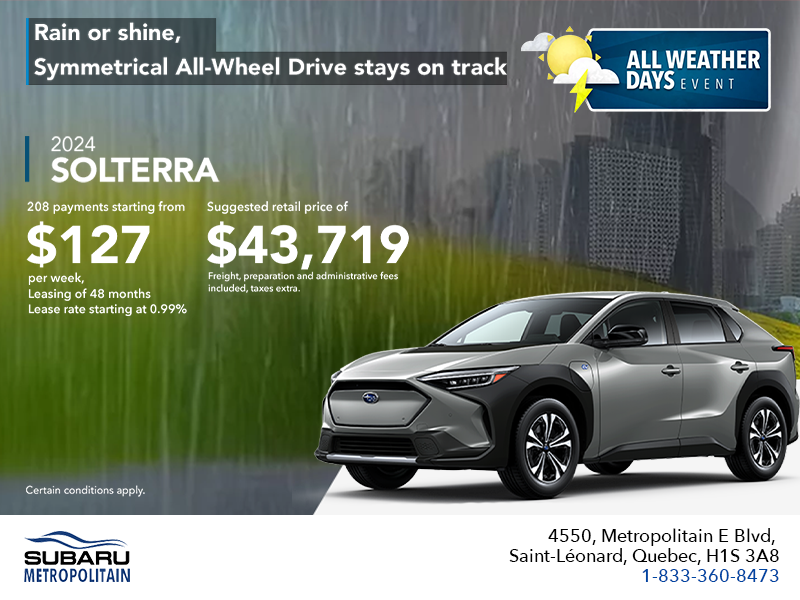 Get the 2024 Solterra today!