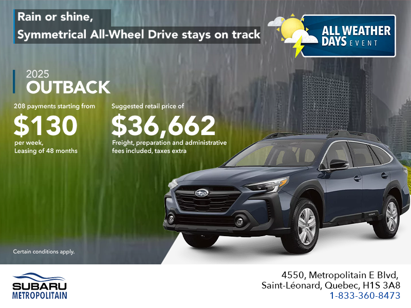 Get the 2025 Outback today!