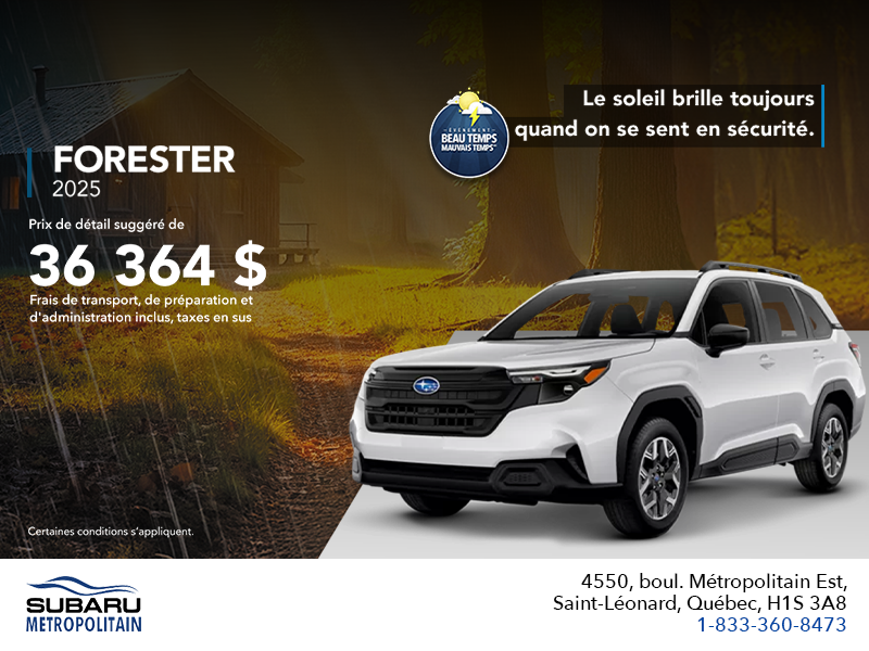 Procurez-vous le Forester 2025!