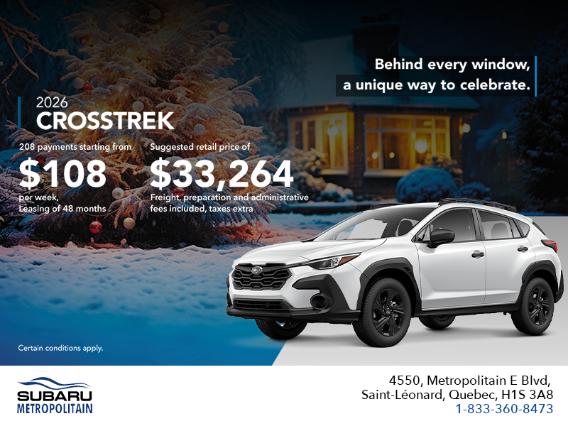 Get the 2026 Crosstrek today!