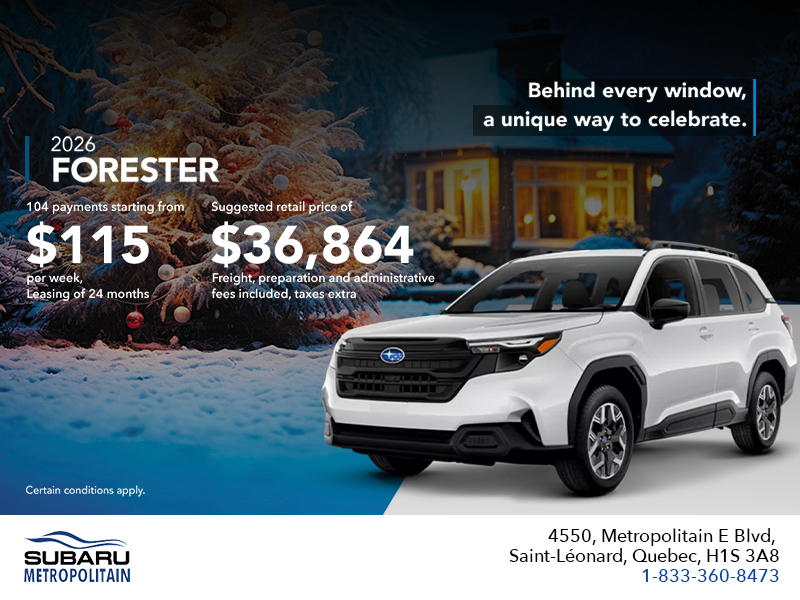 Get the 2026 Forester!