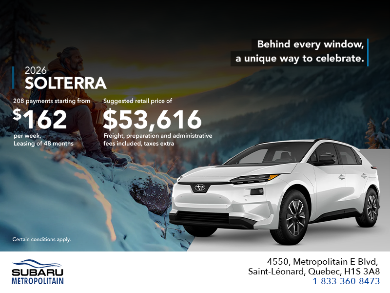 Get the 2026 Solterra today!