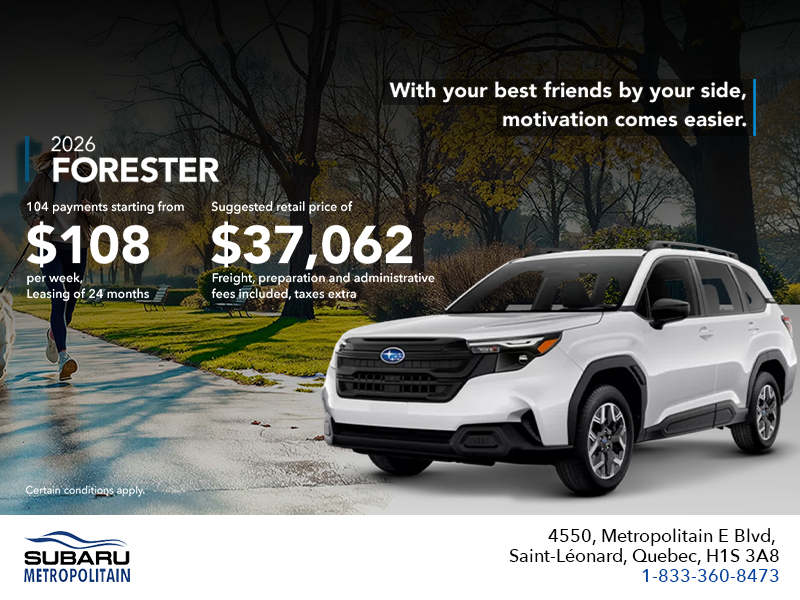 Get the 2026 Forester!