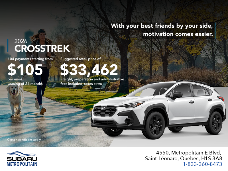 Get the 2026 Crosstrek today!