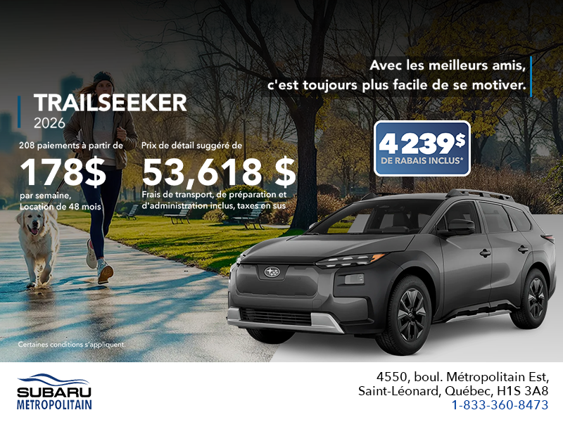 Procurez-vous le Trailseeker 2026!