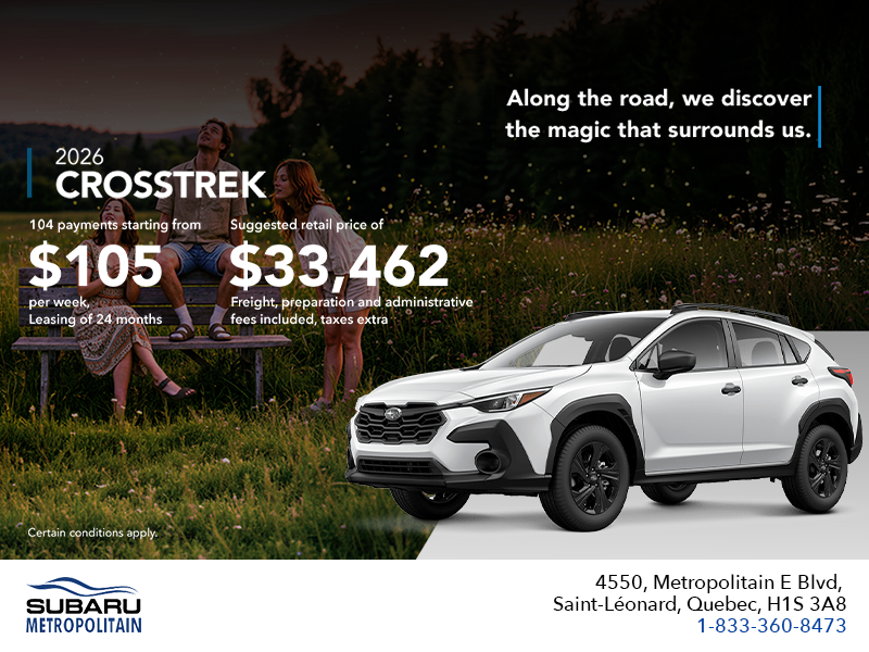 Get the 2026 Crosstrek today!