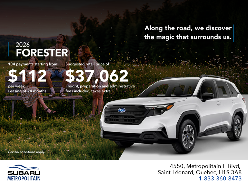 Get the 2026 Forester!