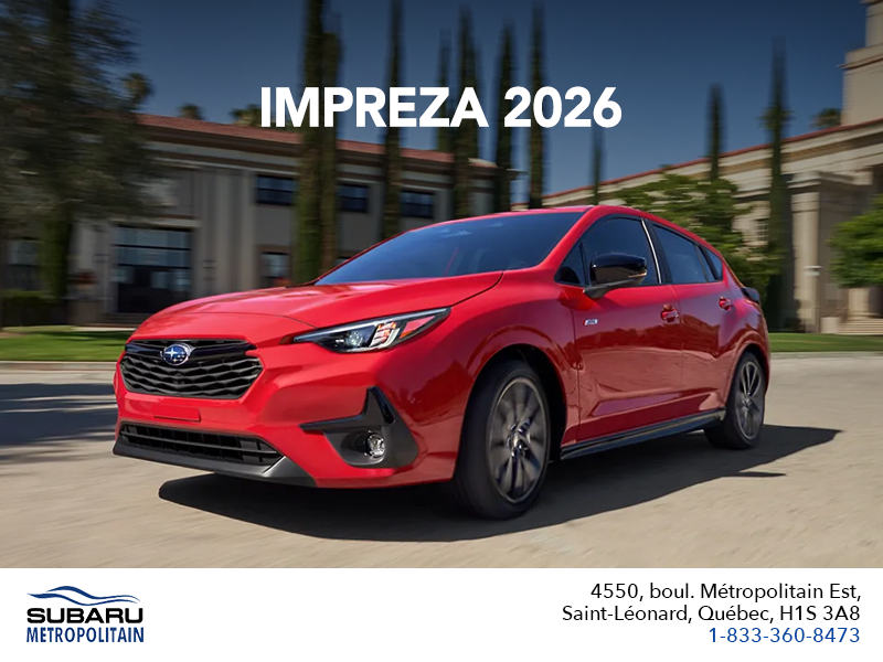 Procurez-vous la Impreza 2026!