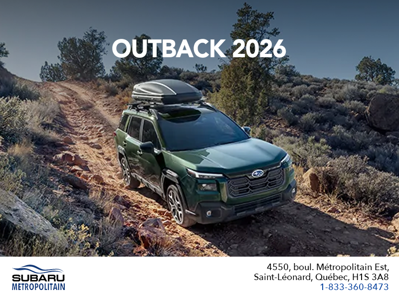 Procurez-vous le Outback 2026!