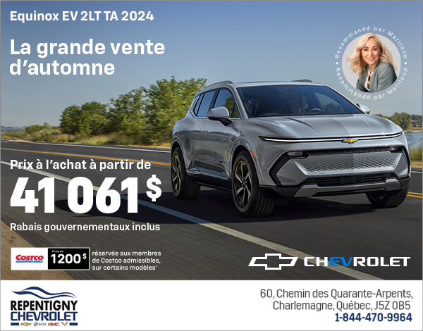 Procurez-vous le Chevrolet Equinox EV 2024