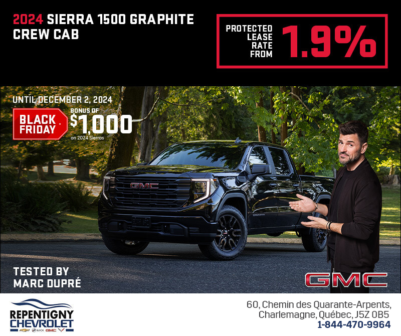 The 2024 GMC Sierra 1500 Graphite Crew Cab