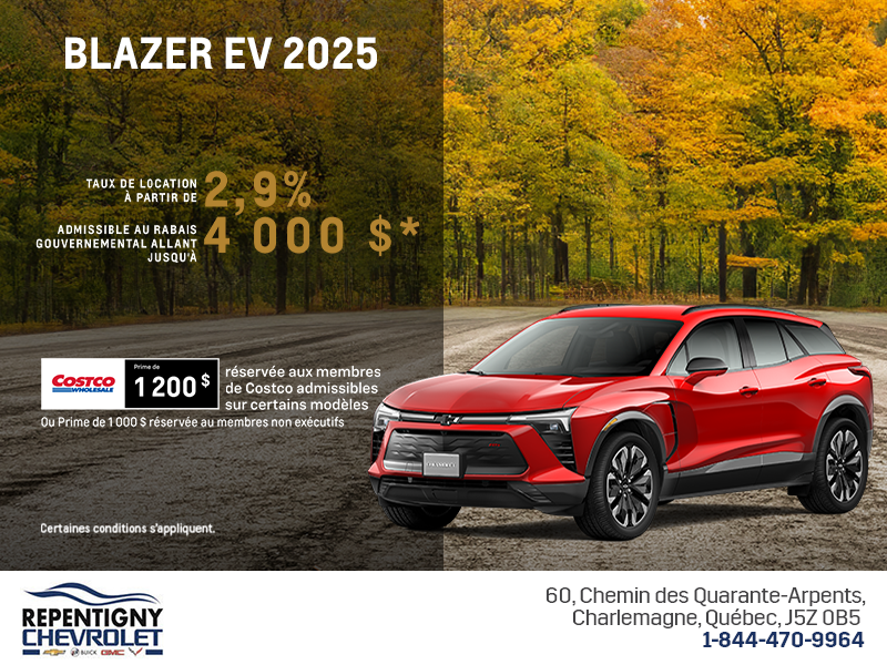 Procurez-vous le Chevrolet Blazer EV 2025