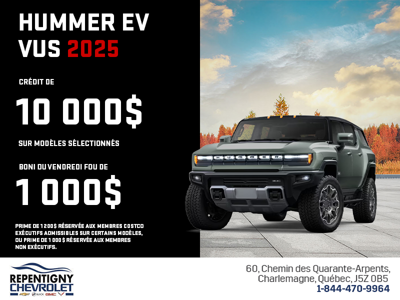 Le GMC Hummer EV VUS 2025