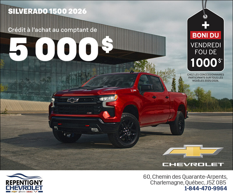 Procurez-vous le Chevrolet Silverado 1500 2026