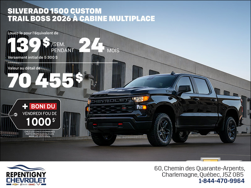 Procurez-vous le Chevrolet Silverado 1500 2026
