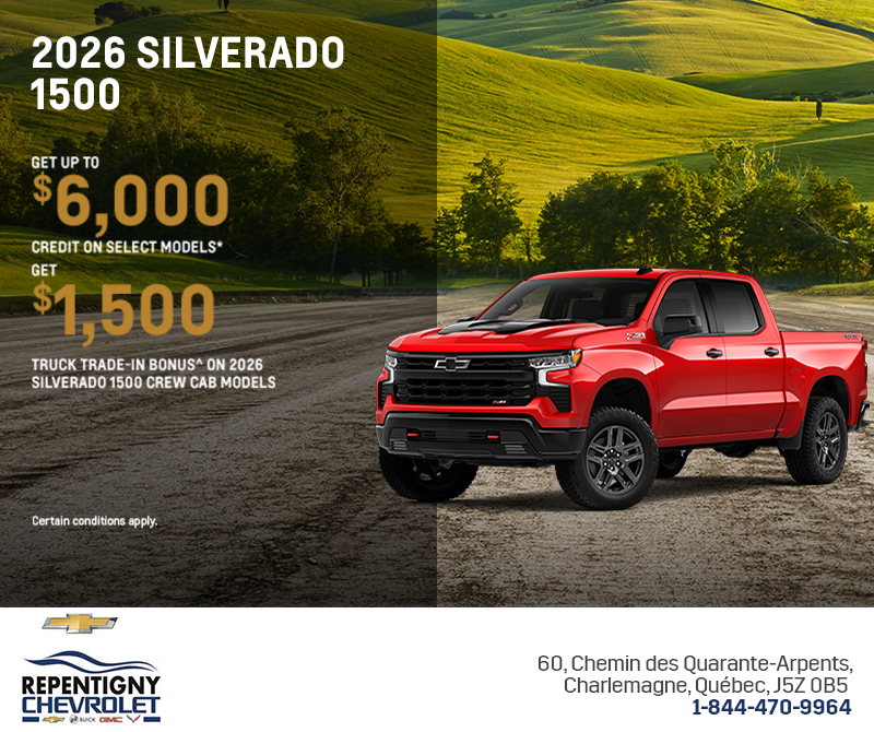 Get the 2026 Chevrolet Silverado 1500